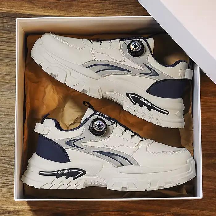 Chaussures de course polyvalentes à semelles épaisses pour hommes, montantes, tendance, respirantes,