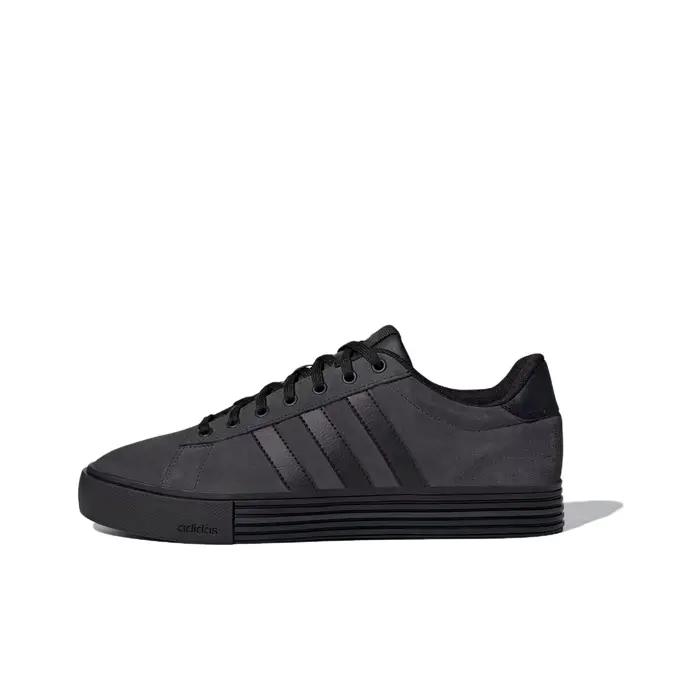 Adidas Daily 4.0 Chaussures de skateboard basses en cuir synthétique unisexe noir JI4355