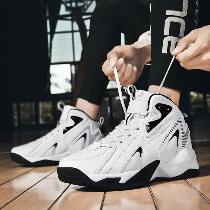 Baskets décontractées grande taille pour hommes quatre saisons chaussures de basket-ball légères et