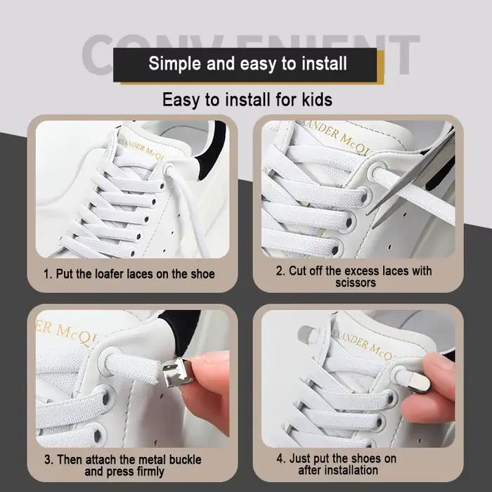 4/16 pièces lacets élastiques baskets serrures en diamant lacets sans attaches enfants adultes sans