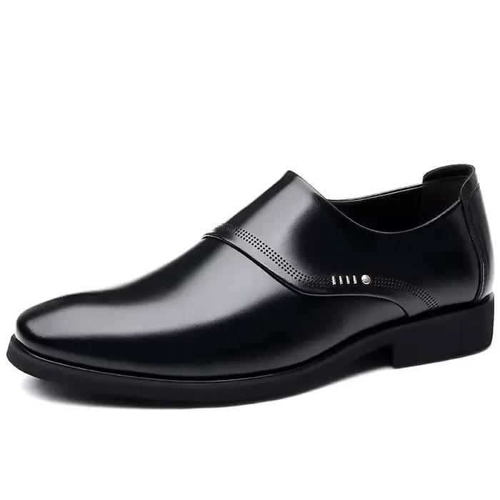 Chaussures en cuir pour hommes, simples, respirantes, légères, à enfiler, basses, antidérapantes, dé