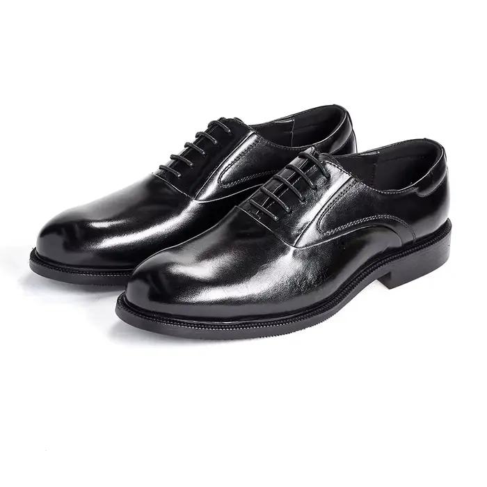 Chaussures en cuir formelles pour hommes d'affaires marron bas automne mariage Oxford pointu bureau
