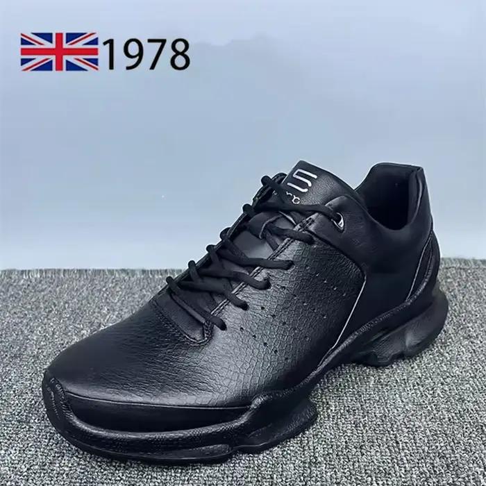 Nouveaux hommes chaussures décontractées qualité chaussures en cuir véritable pour hommes à lacets r
