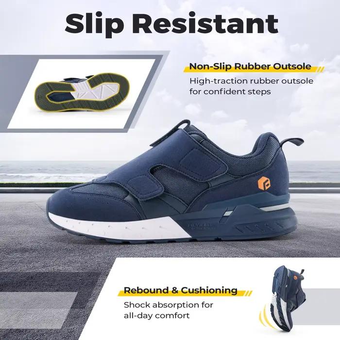 Chaussures Diabétiques FitVille pour Hommes – Largeur Spéciale, Faciles à Enfiler, pour Pieds Gonflé