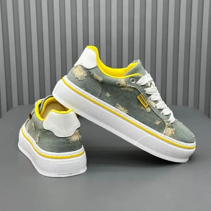 Chaussures en tissu pour hommes, respirantes et confortables, avec doublure respirante pour une sens