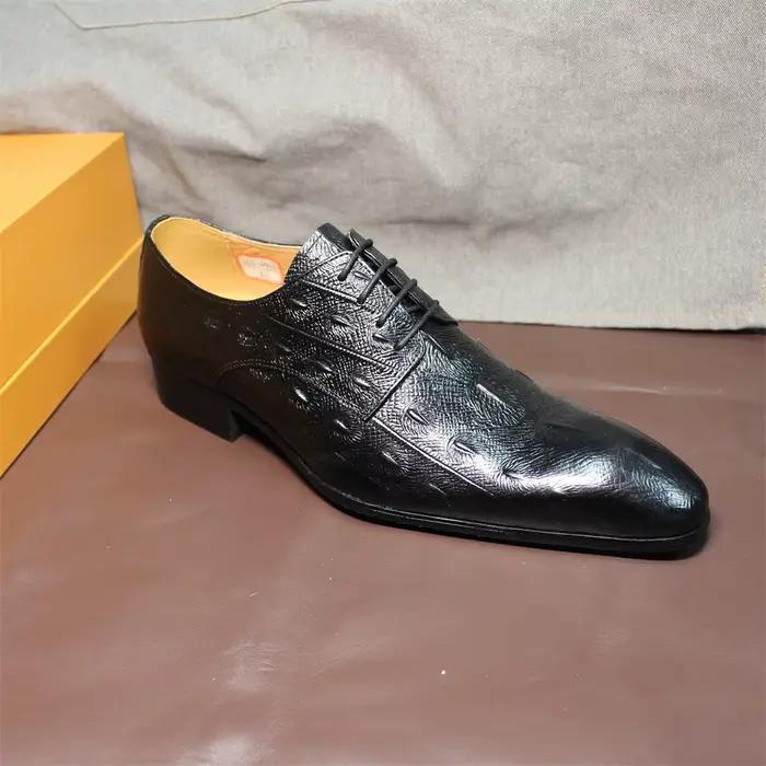 Chaussures richelieu Oxford de Style italien pour hommes, en cuir noir marron, classiques à lacets,
