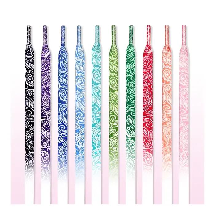 Flat Creative Trendy Gradient Shoelace Cajou Fleur Corde Lacets AF1 AJ1 Macaron Sneakers Lacets de c