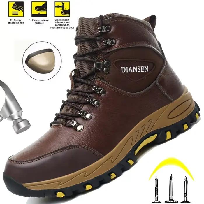 Chaussures de travail de Construction indestructibles pour hommes, bottes de sécurité à bout en acie