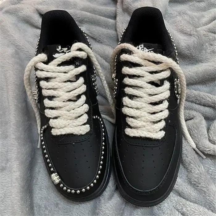Lacets de chaussures en lin et coton 7mm lacets ronds audacieux pour baskets lacets chaussures lacet