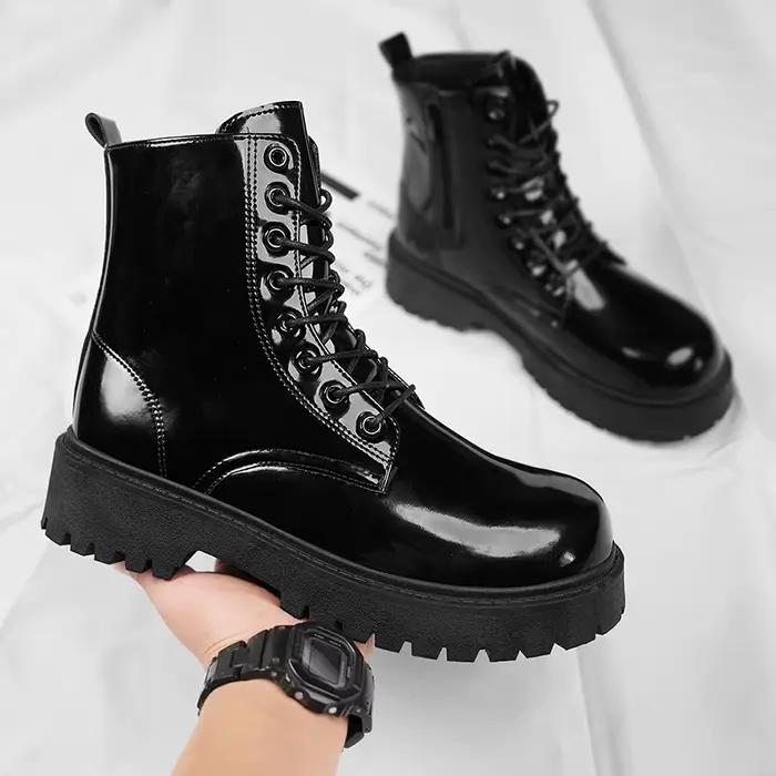 Bottes hautes pour hommes quatre saisons nouveaux styles mode semelle souple confort bottes de ville