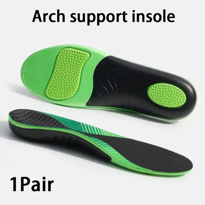 1 paire de semelles orthopédiques pour hommes et femmes, Absorption des chocs, Support de voûte plan