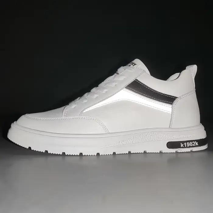Chaussures rehaussantes en cuir véritable pour hommes, baskets décontractées, augmentation recommand