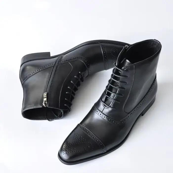 Hommes de luxe bottes rétro Oxfords chaussures en cuir pour hommes affaires bottines de haute qualit