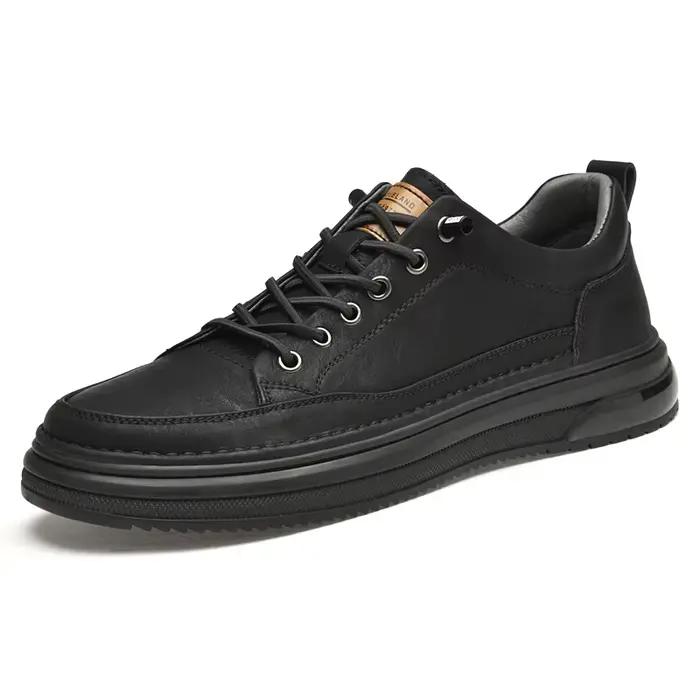 Chaussures décontractées en cuir pour hommes de marque italienne pour les déplacements en plein air