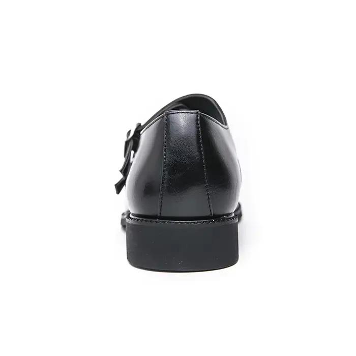 Robe rétro classique chaussures en cuir de moine pour hommes avec boucle à bout pointu bureau d'affa