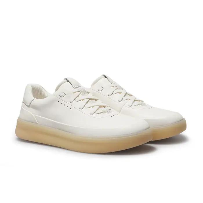 Chaussures de sport pour le skateboard, baskets blanches classiques pour hommes, baskets en cuir con