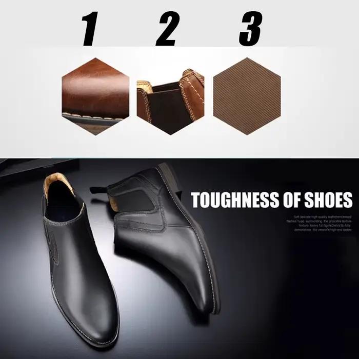 ZFTL nouveaux hommes Chelsea bottes chaussures faites à la main en cuir de vache grande taille homme