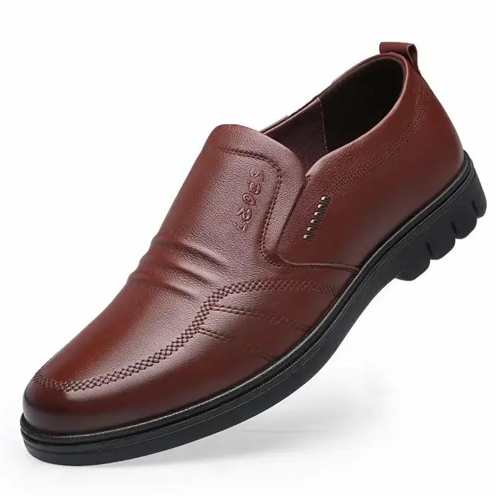 Mocassins en cuir coordonnants pour hommes, chaussures de conduite noires, baskets provoqué légères,