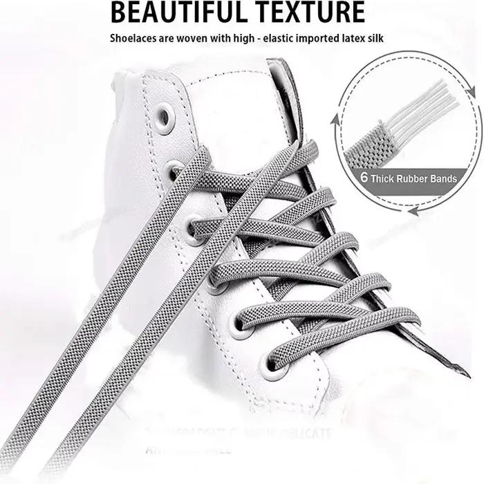 Lacets de chaussures de course élastiques multicolores, pour enfants, adultes et personnes âgées, ra