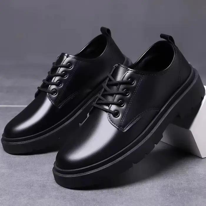 Chaussures de travail pour hommes, nouveau style printemps, imperméables, en cuir noir, pour chef, s