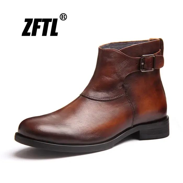ZFTL nouveaux hommes Chelsea bottes hommes à la main en cuir véritable bottes rétro printemps et aut