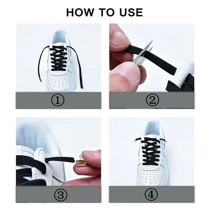 Lacets élastiques en dentelle pour chaussures de course et de randonnée, sans cravate, baskets de lo