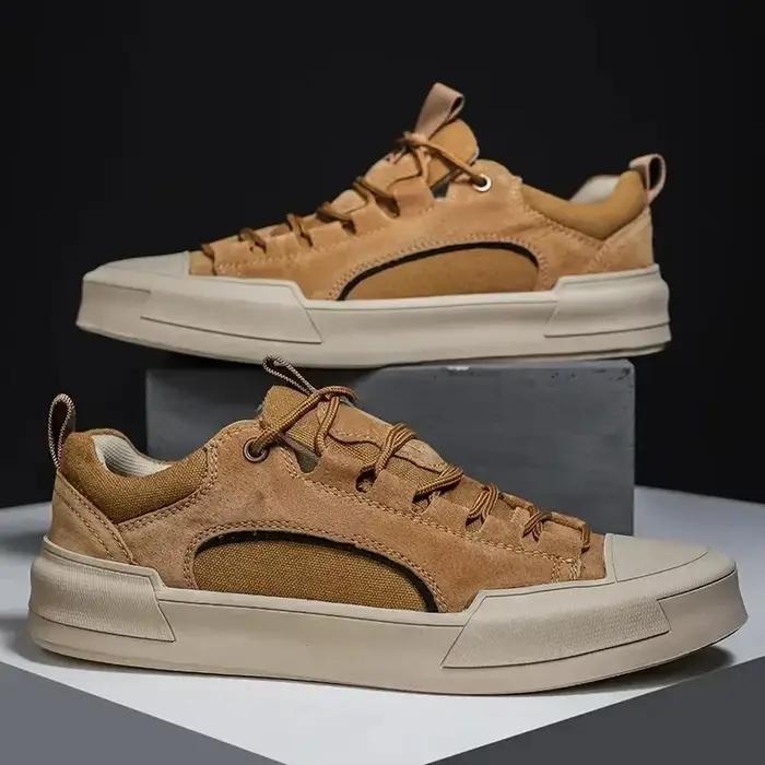 Tendance hommes chaussures en cuir décontractées 2023 nouvelles chaussures pour hommes haut noir déc