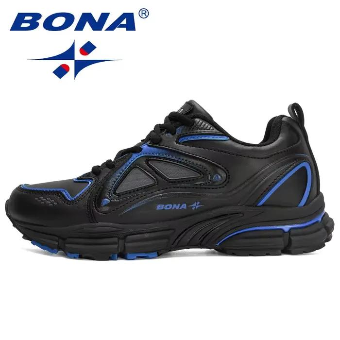 BONA nouveaux créateurs chaussures décontractées hommes de haute qualité semelle épaisse doux mode b