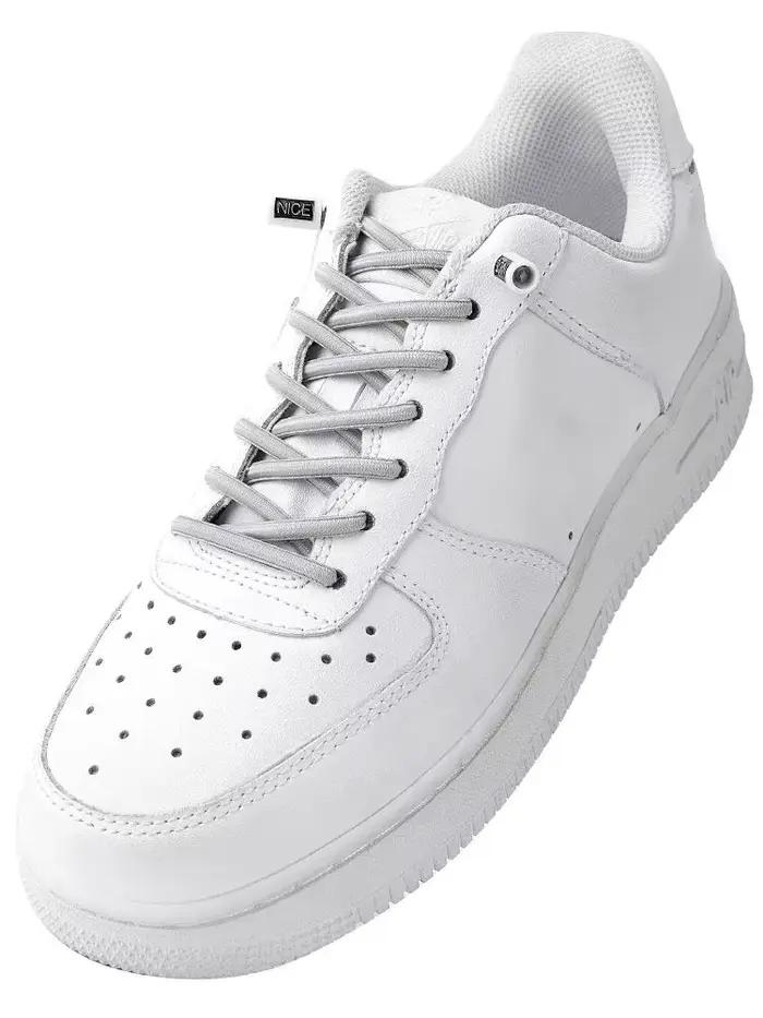 4 pièces belle boucle de chaussure lacets élastiques baskets bande de caoutchouc lacets demi-cercle