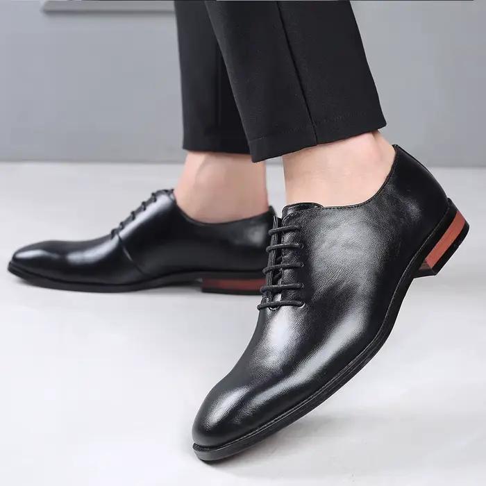 Mode affaires robe hommes chaussures classique en cuir hommes chaussures formelles confortable sans