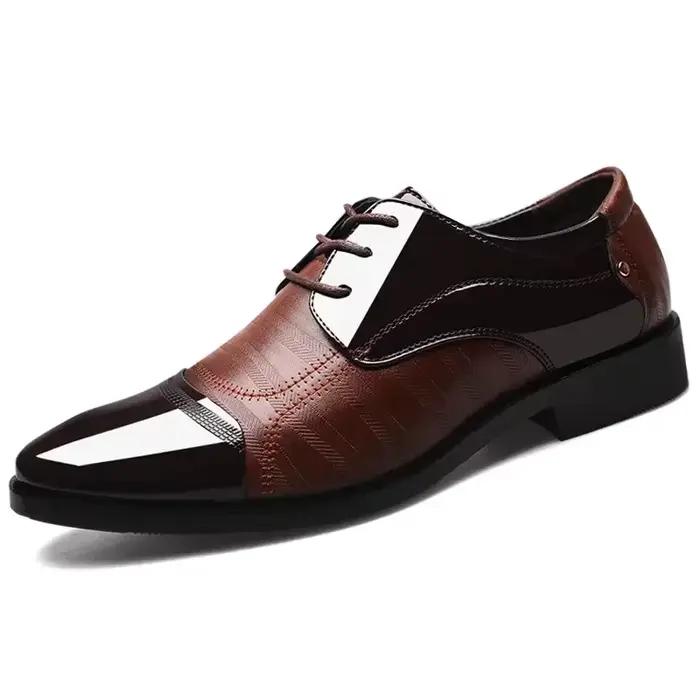 Chaussures OXford de luxe pour hommes, chaussures en cuir respirantes, chaussures habillées formelle