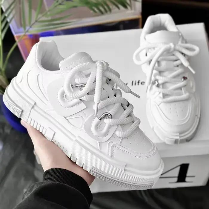 Campus jeunesse étudiant petites chaussures blanches printemps offre spéciale confort plate-forme ho