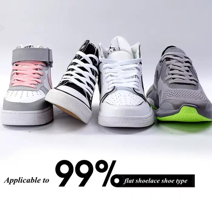 1 paire de lacets plats pour baskets 36 couleurs lacets de chaussures en tissu blanc noir lacets de
