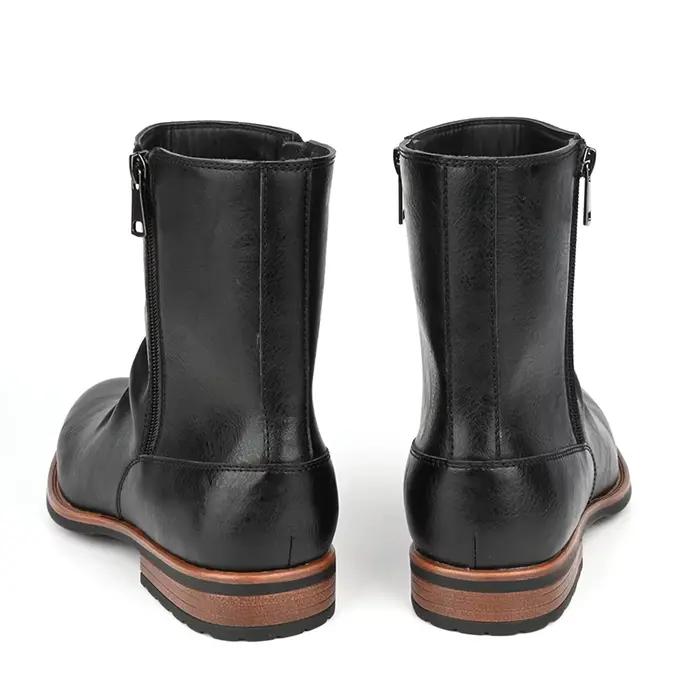 Bottes rétro à talons bas pour hommes, style britannique, décontracté, 03