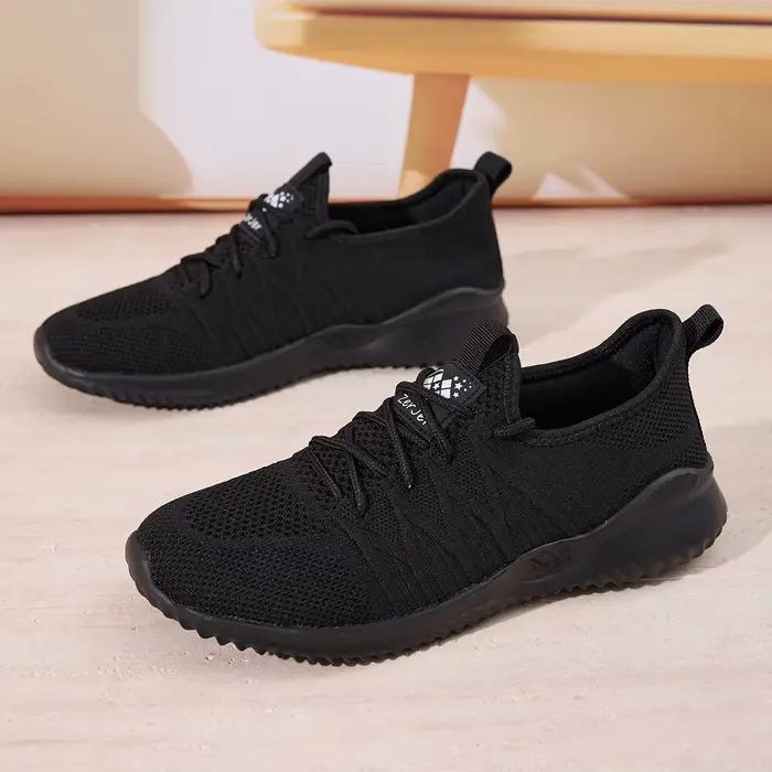 ZERJER Baskets en tricot polyvalentes et tendance, chaussures de course respirantes à semelle souple