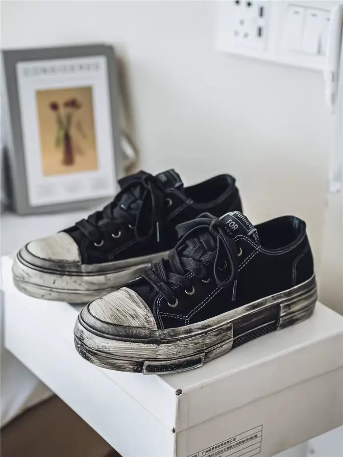 Chaussures en toile bordeaux pour hommes, baskets décontractées de haute qualité, chaussures augment