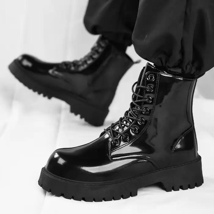 Bottes hautes pour hommes quatre saisons nouveaux styles mode semelle souple confort bottes de ville