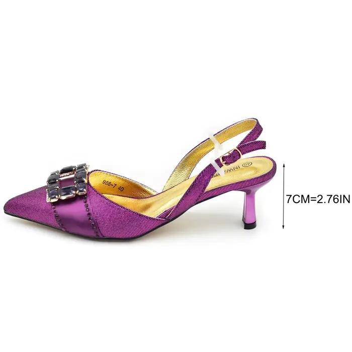 Doershow nouveauté chaussures de mariage africaines et ensemble de sacs couleur or chaussures italie