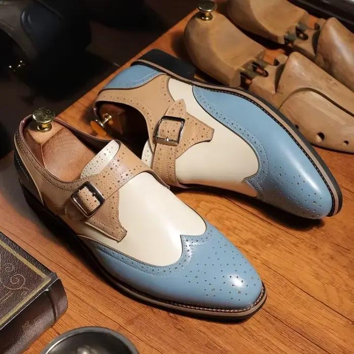Oxford-Chaussures formelles en cuir pour hommes