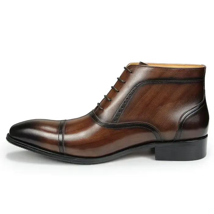 Bottes de rinçage en cuir véritable pour hommes