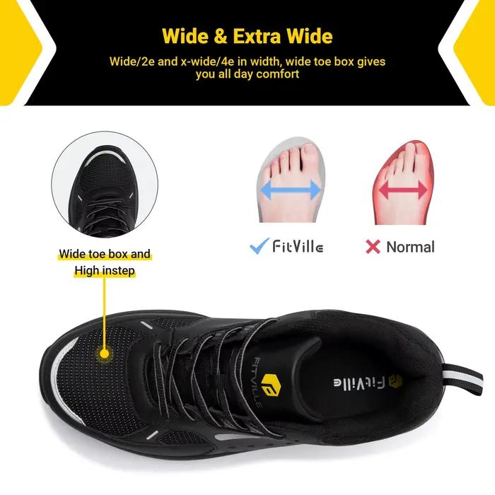 Chaussures de travail à bout large en acier Fittington pour hommes