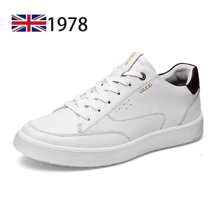 Chaussures respirantes en cuir véritable pour hommes