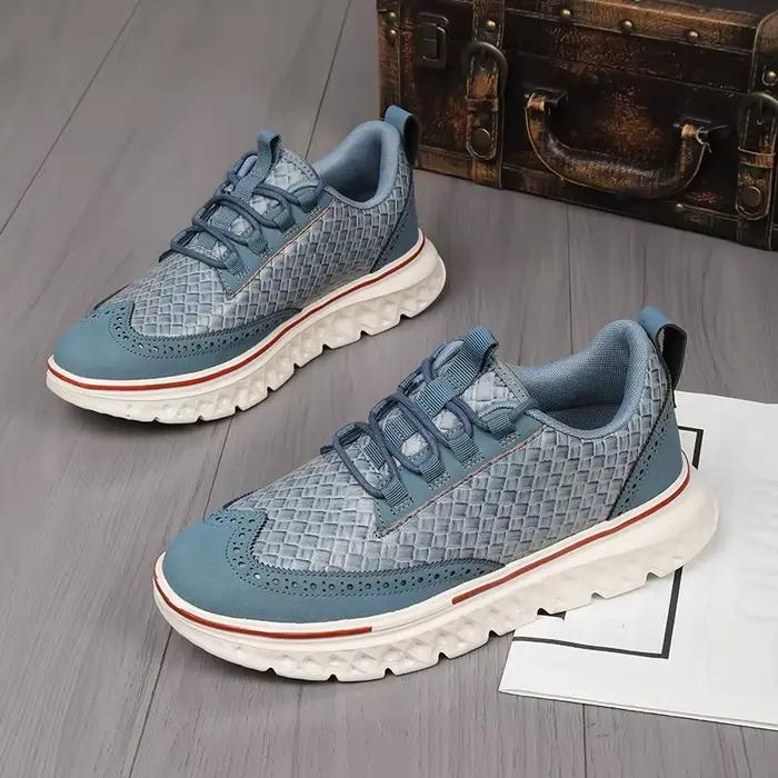 Chaussures brogues en cuir artificiel pour hommes