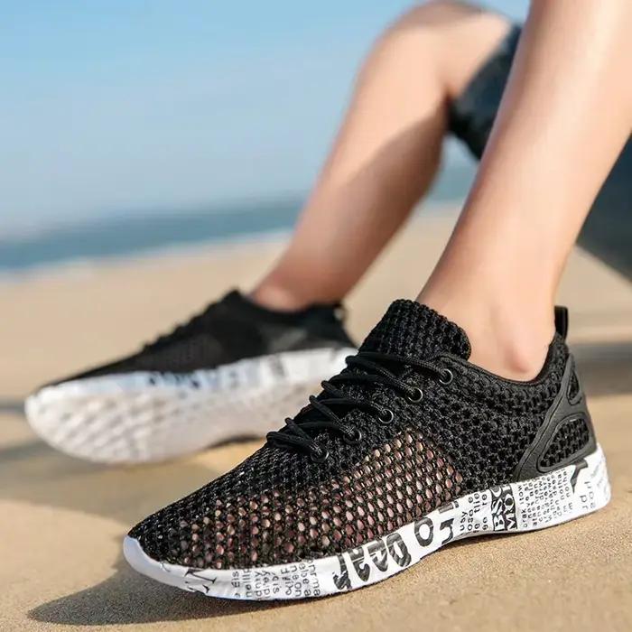 Haute qualité été hommes chaussures décontractées Aqua