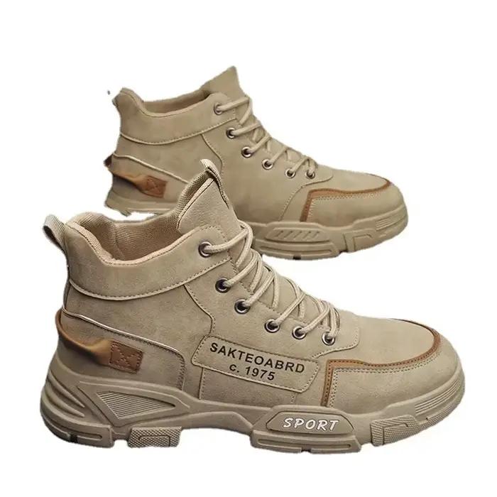 Baskets respirantes en cuir pour hommes
