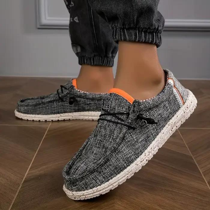 Chaussures décontractées FYZS en toile pour hommes, bout rond, confortables et respirantes, idéales pour les promenades estivales et les voyages en famille