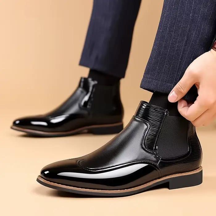 Bottes Chelsea UXST pour homme Style britannique Classique Élégantes Occasions Spéciales Bottes Chelsea Luxe Décontractées Haut de Gamme