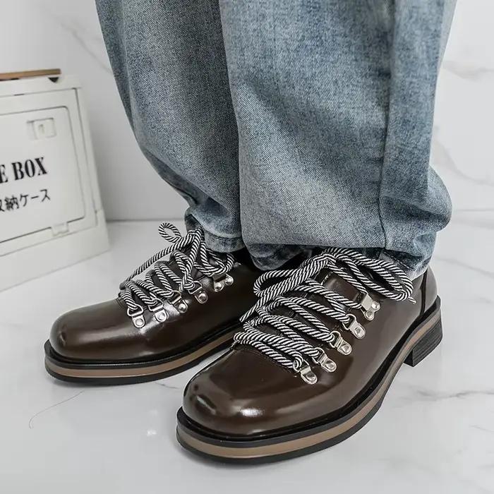 Chaussures Derby respirantes en daim de haute qualité pour hommes