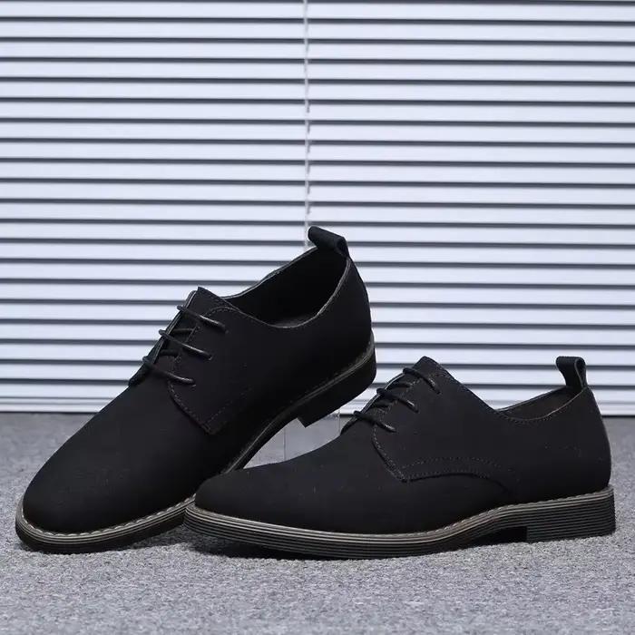 Chaussures habillées pour hommes chaussures en cuir légitime PU daim décontracté hommes concepteur Social mâle noir affaires luxe hommes mariage été homme