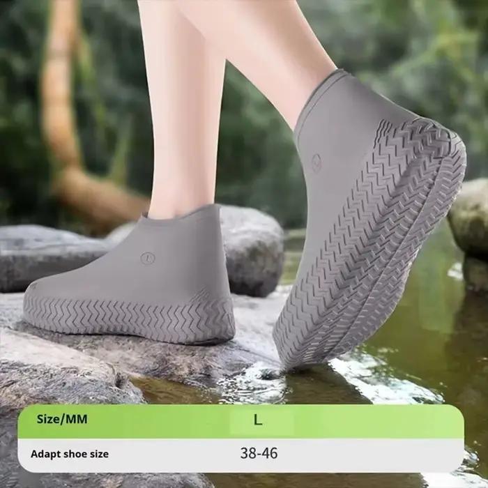 Surchaussures imperméables réutilisables antidérapantes résistantes à l'eau, surchaussures épaisses résistantes à l'usure pour la pluie, utilisation en extérieur